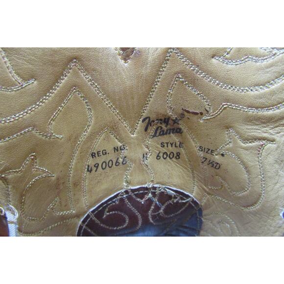 TONY LAMA Gold Label Mens Size 7.5 D Brown Leather Cowboy Western Boots main image 8